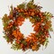 Artificial Fall Wreaths for Front Door Autumn Oak Wreath with Oak Leaves(Orange Berry With Oak Leaves B)20"D x 20"W x 5"H